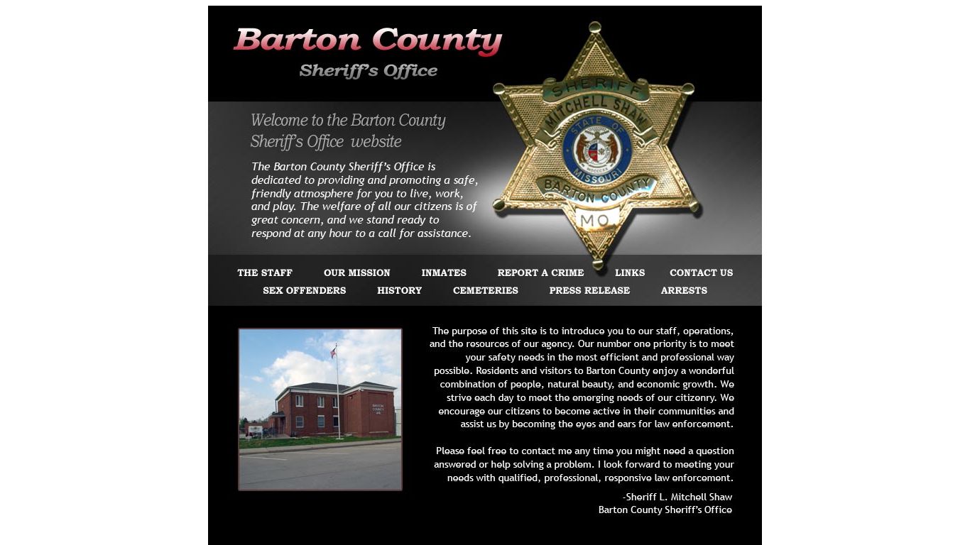 Barton County Sheriff's Office. Lamar, MO